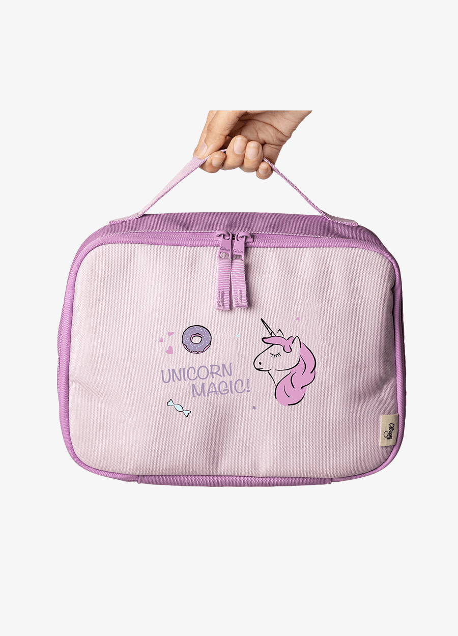 Insulated Square Lunch bag - Stormy Unicorn