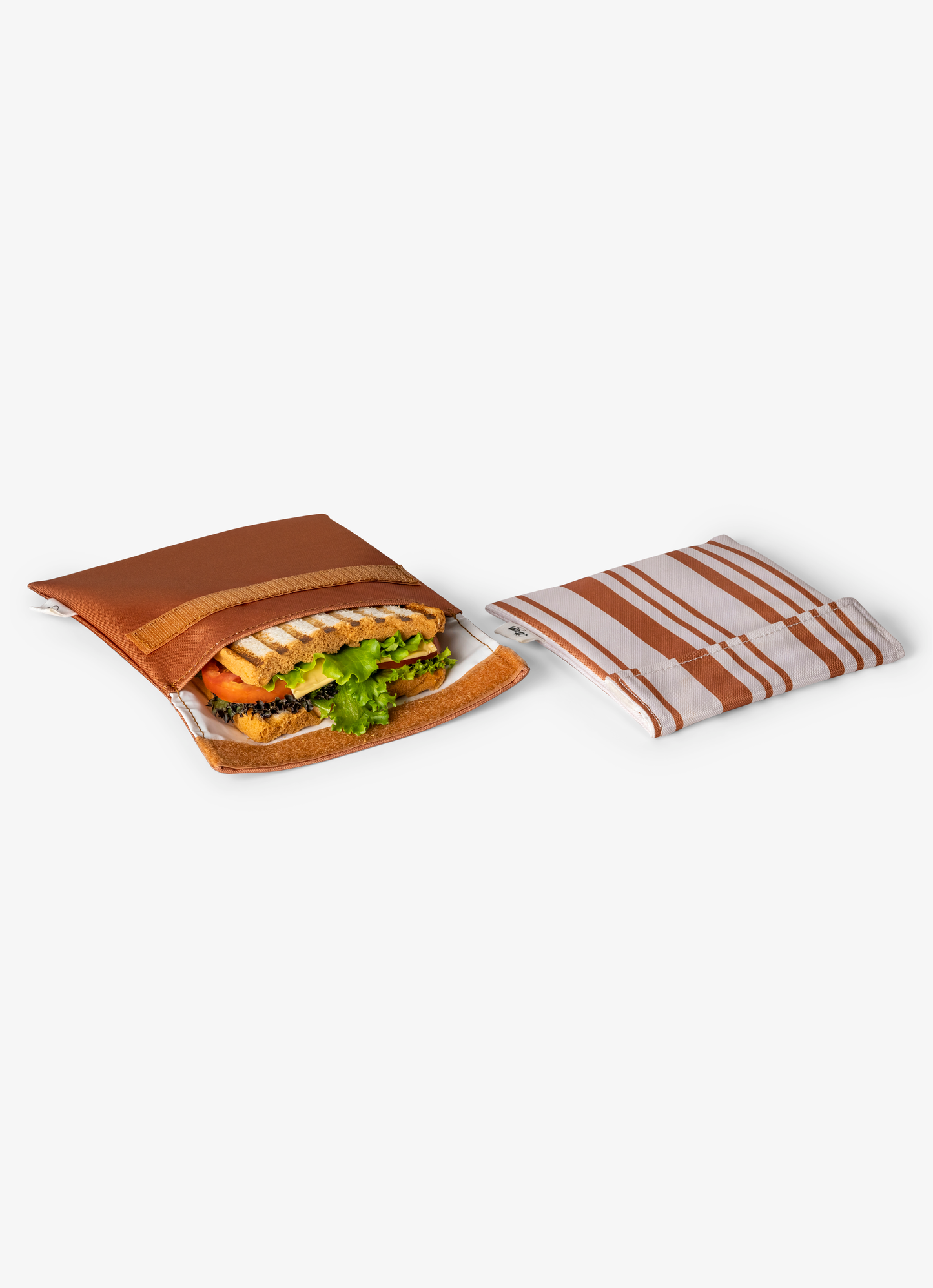 كيس ساندوش قابل لأعادة الأستخدام - طقم من قطعتين - كراميل