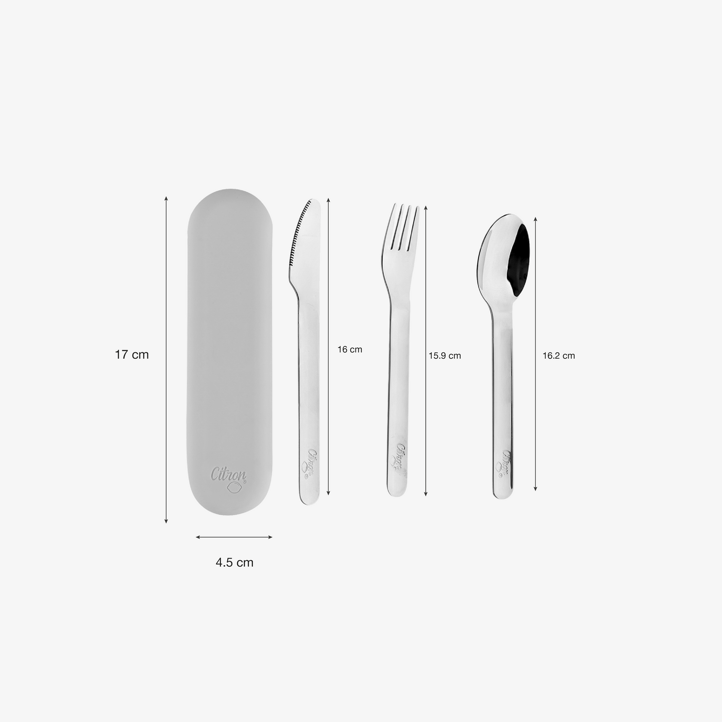 مجموعة أدوات المائدة من الفولاذ المقاوم للصدا - كراميل + حقيبة
