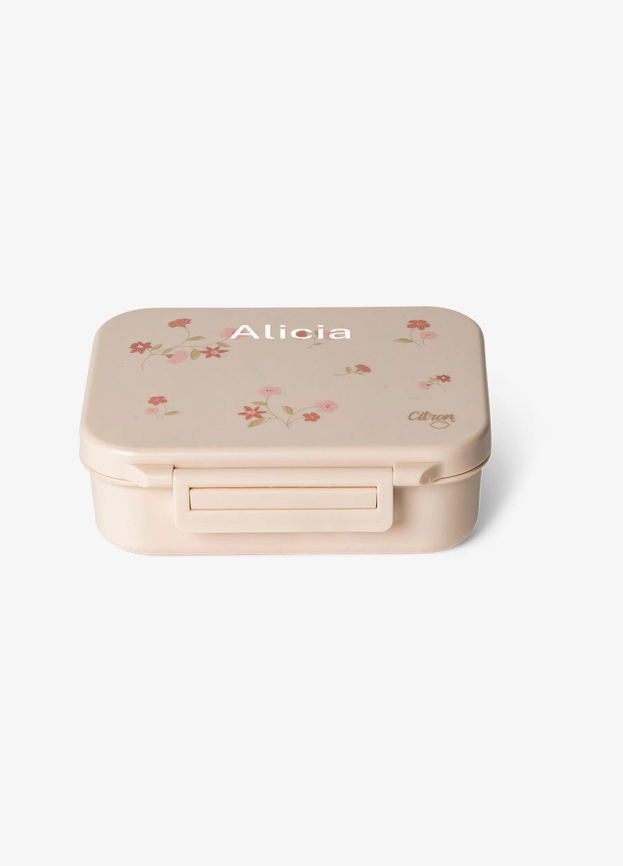 Tritan Snack Box - 3 compartment - Flowers