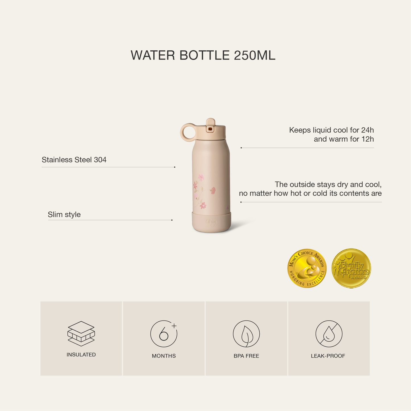زجاجة ماء صغيرة - 250 مل - مركبات