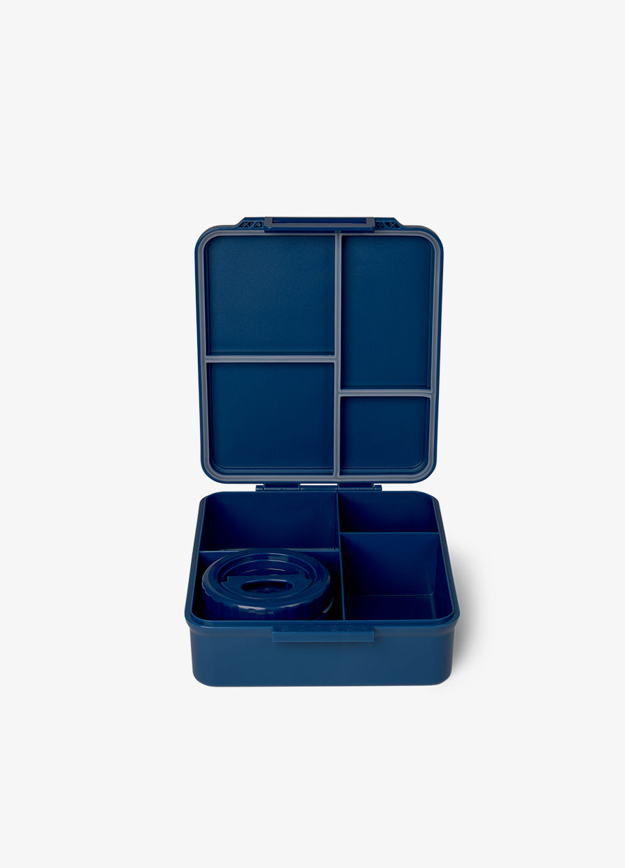 علبة غداء كبيرة - 4 أقسام + وعاء طعام