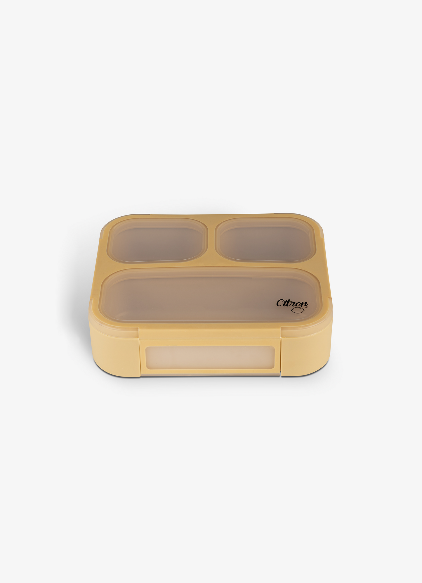 صندوق غداء مع ملعقة وشوكة - أصفر