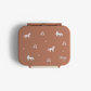 صندوق وجبات خفيفة تريتان - من 3 أقسام - زهري  بطبعة وحيد القرن