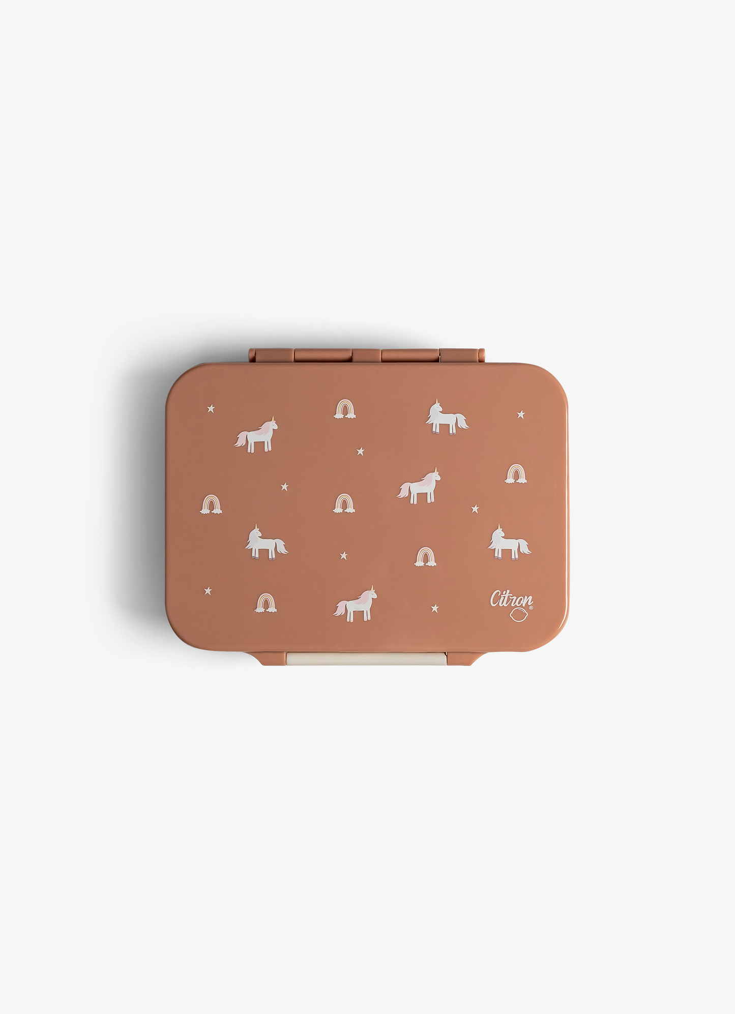 صندوق غداء تريتان زهري من 4 أقسام - وحيد القرن