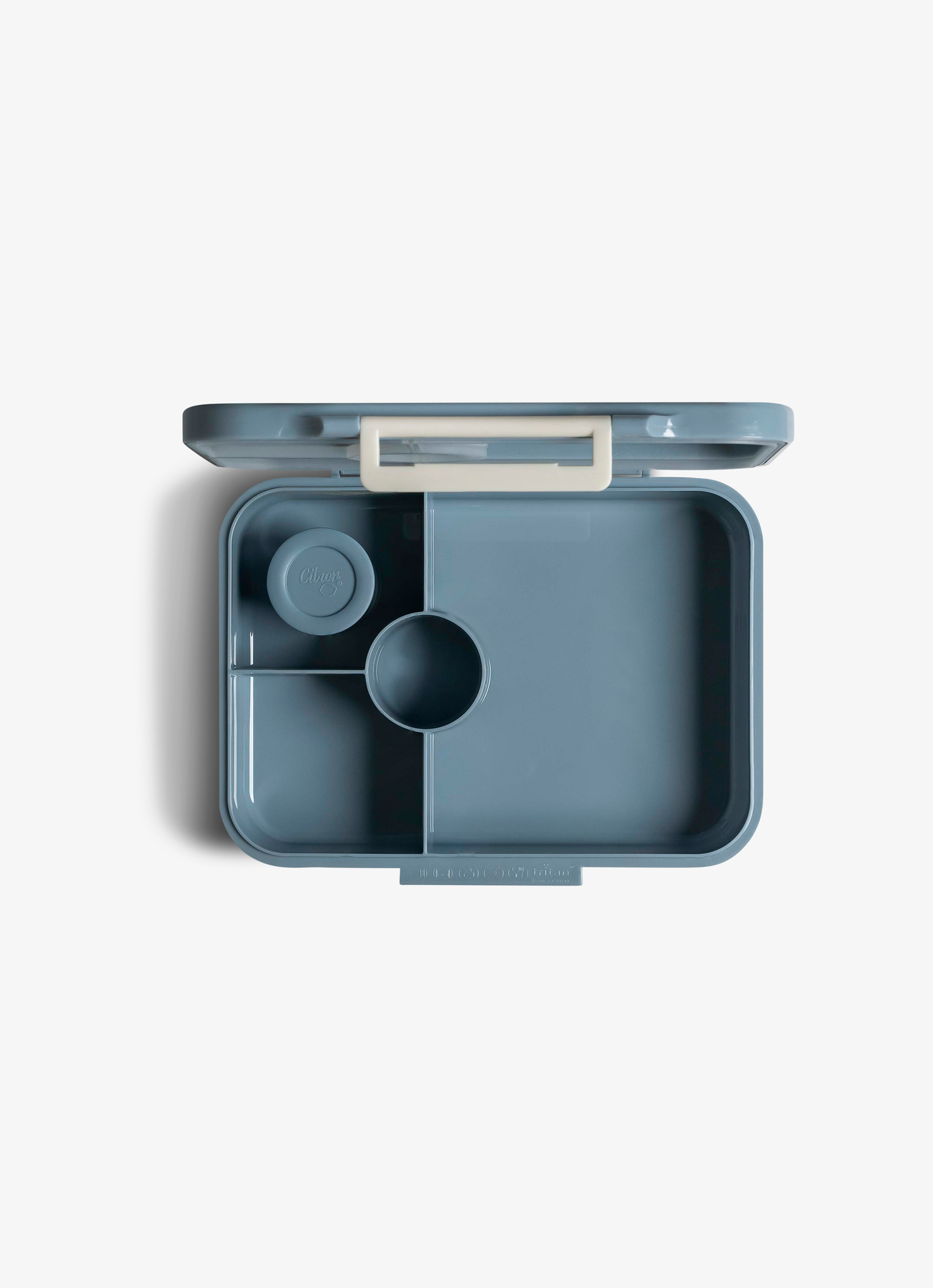 صندوق غداء تريتان - من 4 أقسام - أزرق بطبعة سفينة فضاء
