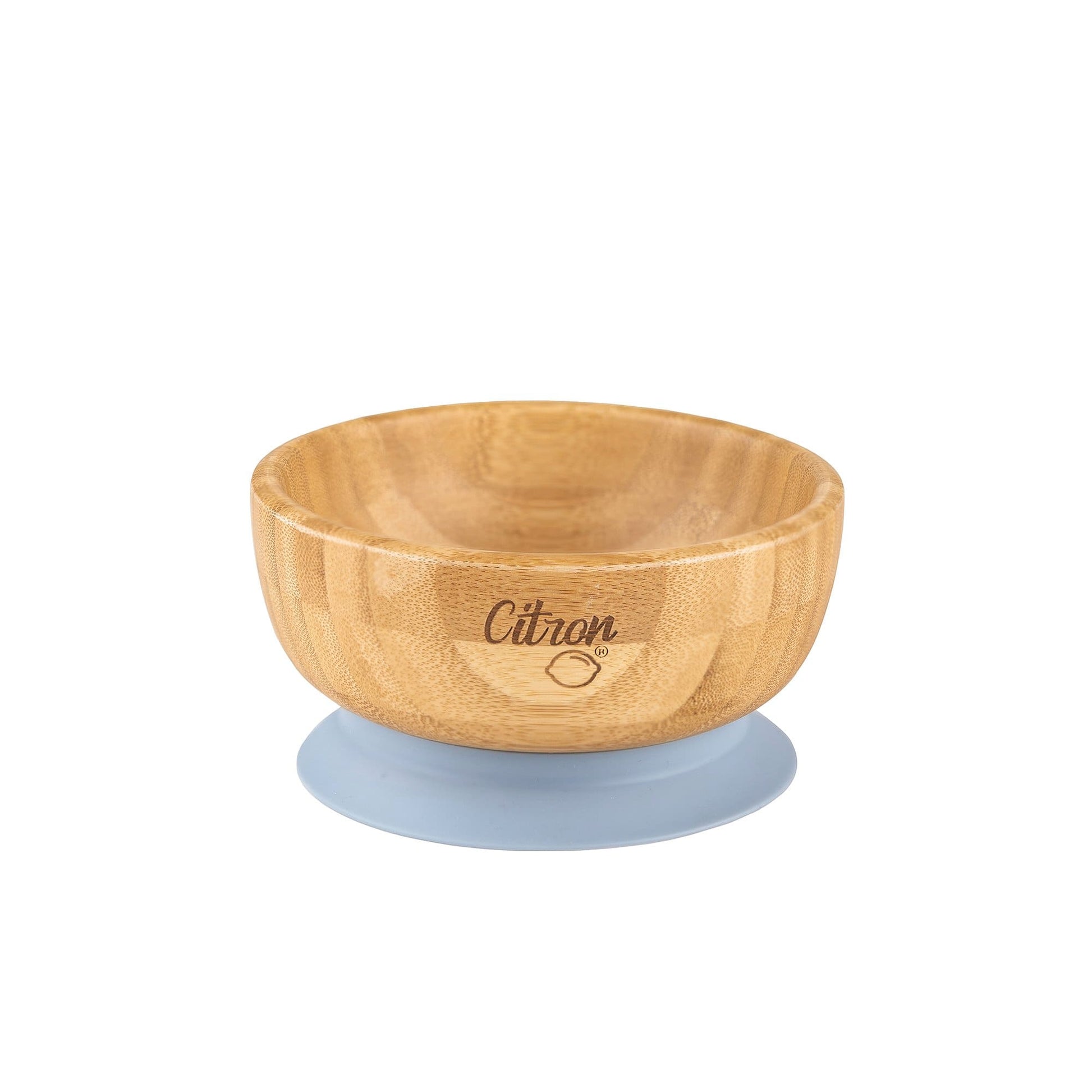 Citron Dubai PRE ORDER- Bamboo Bowl With Dusty Blue Suction And Spoon